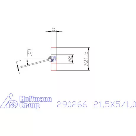 Zeus Recéző görgő PM 21,5X5/1,0 mm