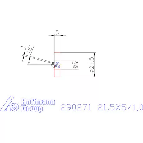 Zeus Recéző görgő PM 21,5X5/1,0 mm