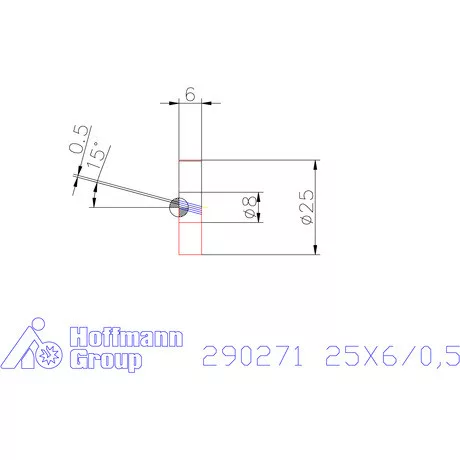 Zeus Recéző görgő PM 25X6/0,5 mm