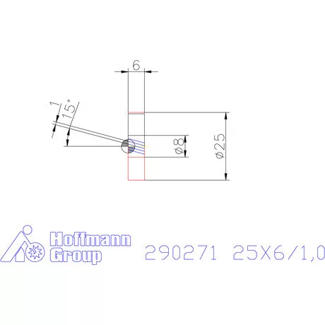 Zeus Recéző görgő PM 25X6/1,0 mm