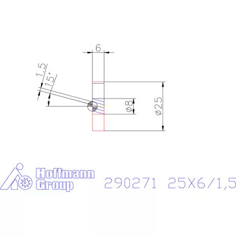 Zeus Recéző görgő PM 25X6/1,5 mm