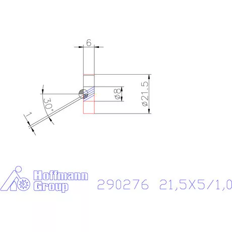 Zeus Recéző görgő PM 21,5X5/1,0 mm