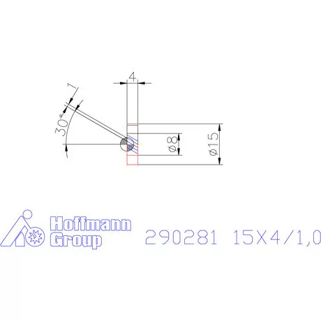 Zeus Recéző görgő PM 15X4/1,0 mm