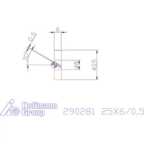 Zeus Recéző görgő PM 25X6/0,5 mm
