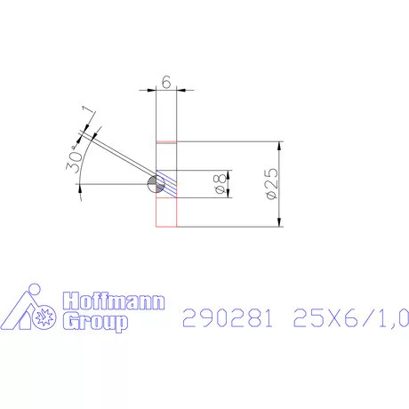 Zeus Recéző görgő PM 25X6/1,0 mm