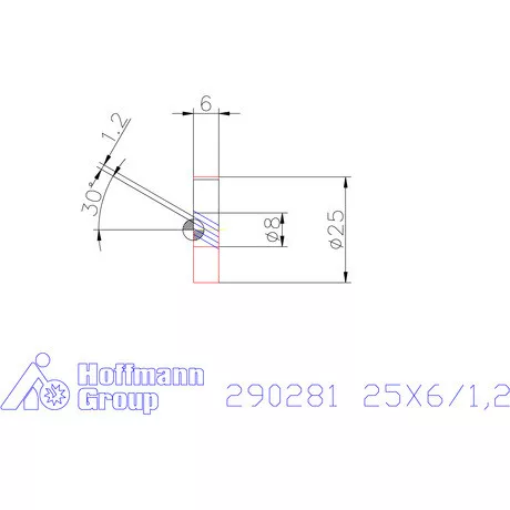 Zeus Recéző görgő PM 25X6/1,2 mm