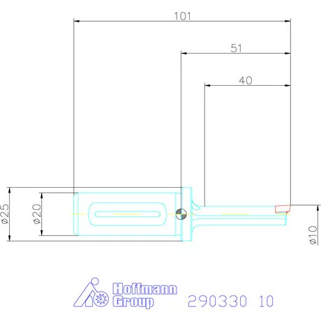 Garant Profil üregelő tartó négyszög forgácsoló betétekhez ⌀ D<sub>S</sub> 20 mm 10 mm