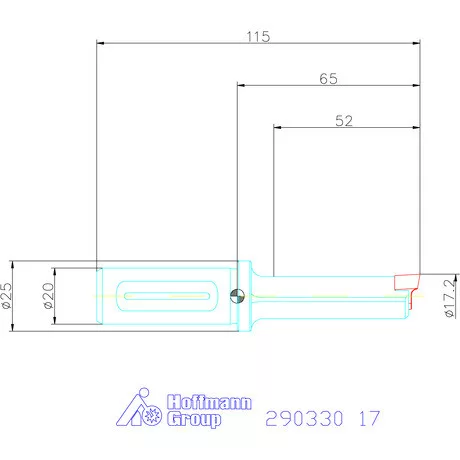 Garant Profil üregelő tartó négyszög forgácsoló betétekhez ⌀ D<sub>S</sub> 20 mm 17 mm