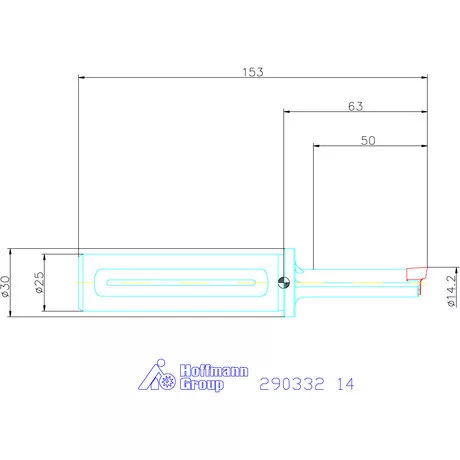 Garant Profil üregelő tartó négyszög forgácsoló betétekhez ⌀ D<sub>S</sub> 25 mm 14 mm