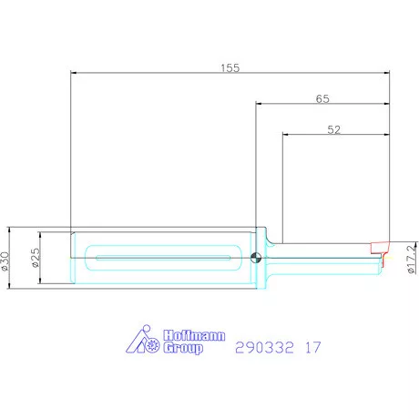 Garant Profil üregelő tartó négyszög forgácsoló betétekhez ⌀ D<sub>S</sub> 25 mm 17 mm
