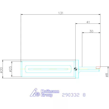 Garant Profil üregelő tartó négyszög forgácsoló betétekhez ⌀ D<sub>S</sub> 25 mm 8 mm