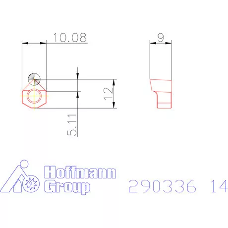 Garant Profil forgácsoló betét Négyszög 14 mm