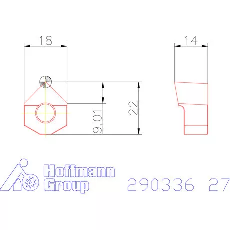 Garant Profil forgácsoló betét Négyszög 27 mm