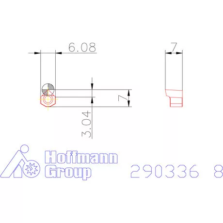 Garant Profil forgácsoló betét Négyszög 8 mm