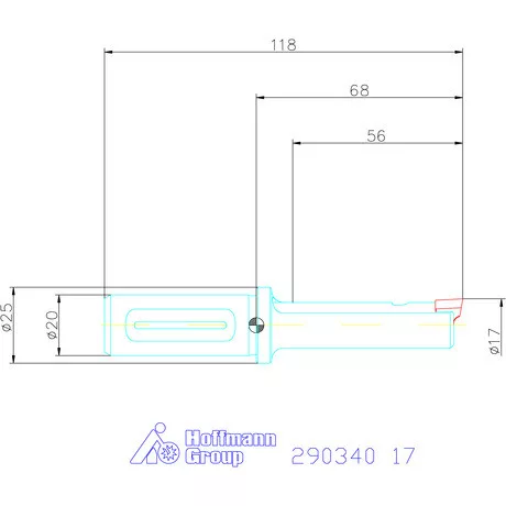 Garant Profil üregelő tartó hatszög forgácsoló betétekhez ⌀ D<sub>S</sub> 20 mm 17 mm