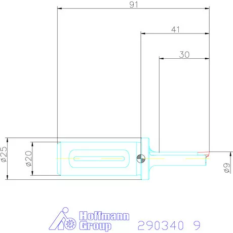 Garant Profil üregelő tartó hatszög forgácsoló betétekhez ⌀ D<sub>S</sub> 20 mm 9 mm