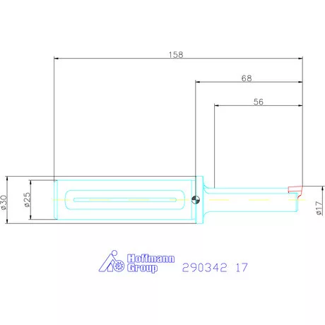 Garant Profil üregelő tartó hatszög forgácsoló betétekhez ⌀ D<sub>S</sub> 25 mm 17 mm