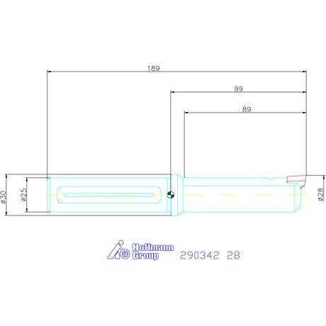 Garant Profil üregelő tartó hatszög forgácsoló betétekhez ⌀ D<sub>S</sub> 25 mm 28 mm