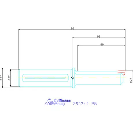 Garant Profil üregelő tartó hatszög forgácsoló betétekhez ⌀ D<sub>S</sub> 32 mm 28 mm