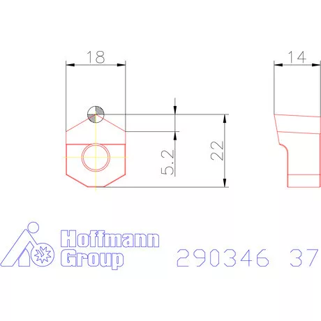 Garant Profil forgácsoló betét Hatszög 37 mm