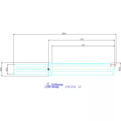 Garant Horonyüregelő tartó, hosszú ⌀ D<sub>S</sub> 25 mm 12 mm