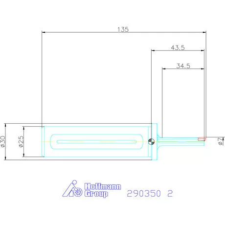 Garant Horonyüregelő tartó, hosszú ⌀ D<sub>S</sub> 25 mm 2 mm
