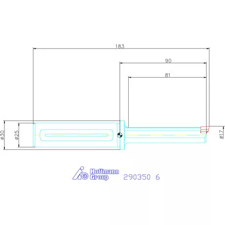 Garant Horonyüregelő tartó, hosszú ⌀ D<sub>S</sub> 25 mm 6 mm