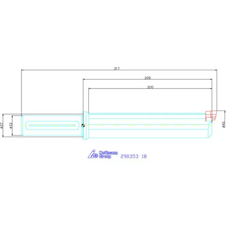 Garant Horony üregelő tartó, hosszú ⌀ D<sub>S</sub> 32 mm 18 mm