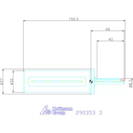 Garant Horony üregelő tartó, hosszú ⌀ D<sub>S</sub> 32 mm 3 mm
