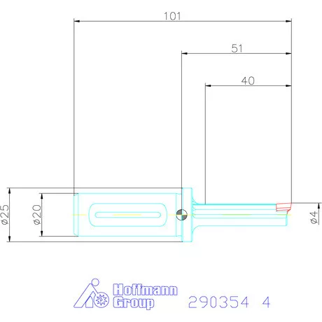 Garant Horony üregelő tartó, standard ⌀ D<sub>S</sub> 20 mm 4 mm