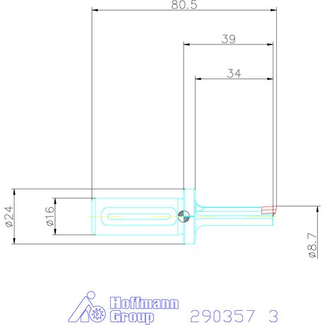 Garant Horony üregelő tartó, rövid ⌀ D<sub>S</sub> 16 mm 3 mm