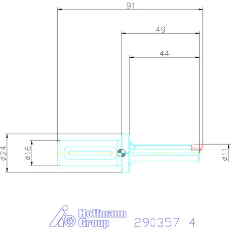 Garant Horony üregelő tartó, rövid ⌀ D<sub>S</sub> 16 mm 4 mm