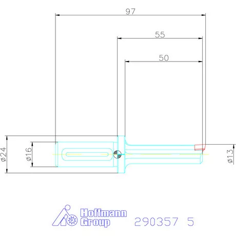 Garant Horony üregelő tartó, rövid ⌀ D<sub>S</sub> 16 mm 5 mm