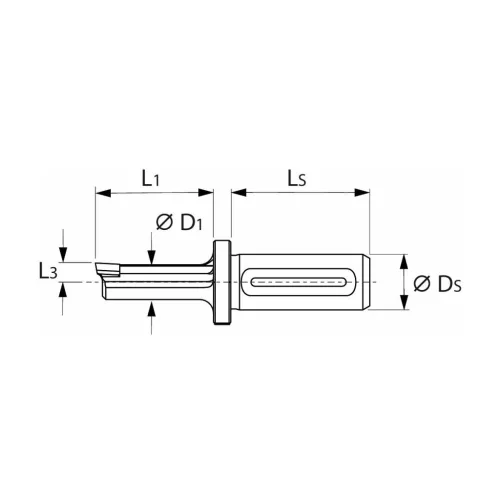 Garant Horony üregelő tartó, rövid ⌀ D<sub>S</sub> 16 mm 6 mm