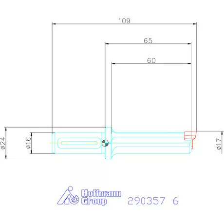Garant Horony üregelő tartó, rövid ⌀ D<sub>S</sub> 16 mm 6 mm