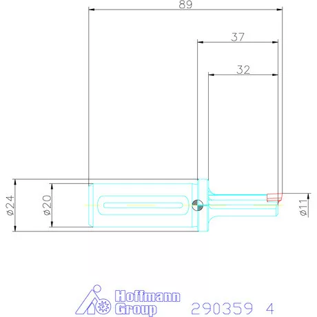 Garant Horony üregelő tartó, rövid ⌀ D<sub>S</sub> 20 mm 4 mm