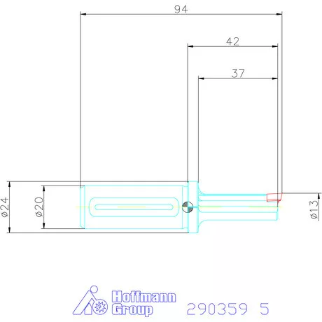 Garant Horony üregelő tartó, rövid ⌀ D<sub>S</sub> 20 mm 5 mm