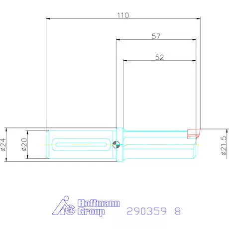 Garant Horony üregelő tartó, rövid ⌀ D<sub>S</sub> 20 mm 8 mm