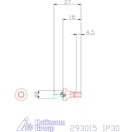 Garant Belső Torx Plus profil üregelő betét ⌀ d = 8 mm IP30 mm