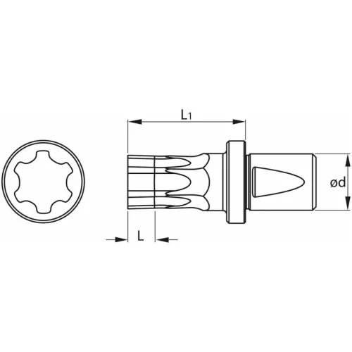 Garant Belső Torx Plus profil üregelő betét ⌀ d = 8 mm IP8 mm