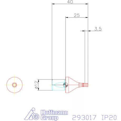 Garant Belső Torx Plus profil üregelő betét ⌀ d = 12 mm IP20 mm