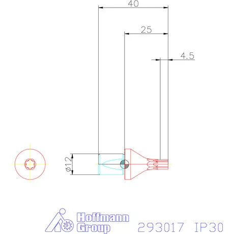Garant Belső Torx Plus profil üregelő betét ⌀ d = 12 mm IP30 mm