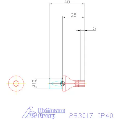 Garant Belső Torx Plus profil üregelő betét ⌀ d = 12 mm IP40 mm