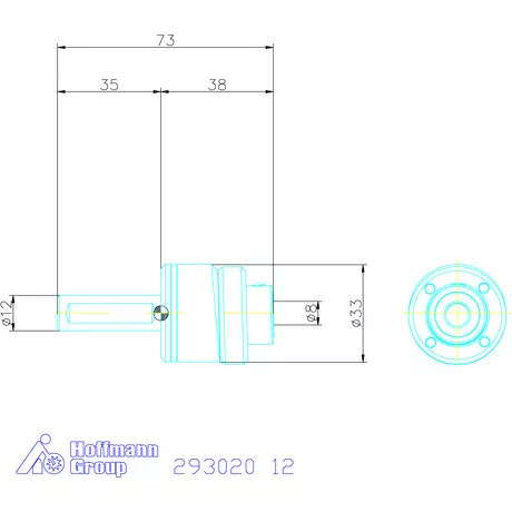 Garant Profil üregelő tartó, metrikus ⌀ d = 8 mm 12 mm