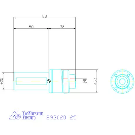 Garant Profil üregelő tartó, metrikus ⌀ d = 8 mm 25 mm