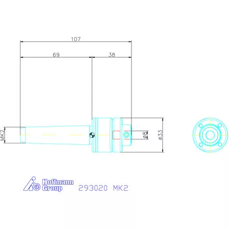 Garant Profil üregelő tartó, metrikus ⌀ d = 8 mm MK2 mm