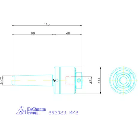 Garant Profil üregelő tartó, metrikus ⌀ d = 12 mm MK2 mm