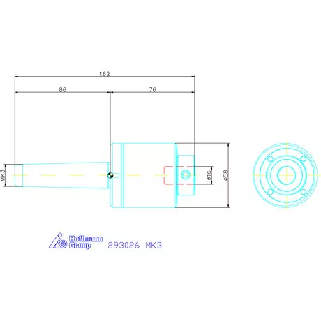 Garant Profil üregelő tartó, metrikus ⌀ d = 16 mm MK3 mm