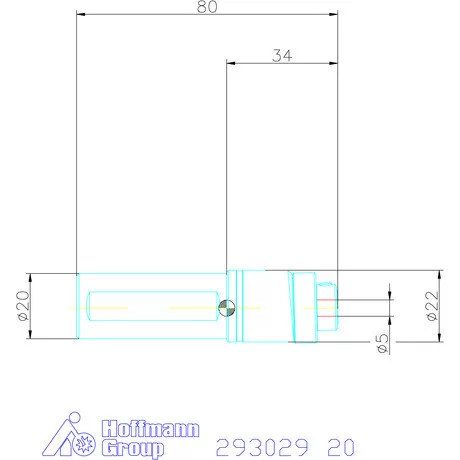 Garant Profil üregelő tartó, metrikus ⌀ d = 5 mm 20 mm