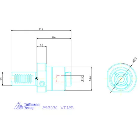 Garant Profil üregelő tartó, VDI ⌀ d = 12 mm VDI25